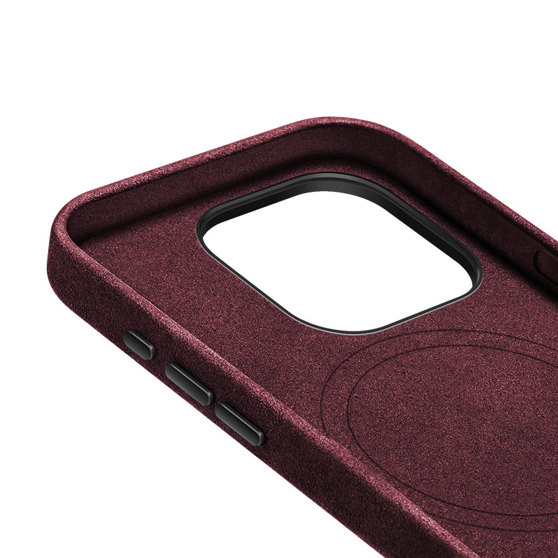 iPhone 15 Pro - Alcantara Case - Wine Red