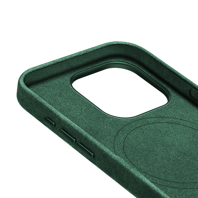 iPhone 15 Pro - Alcantara Case - Midnight Green