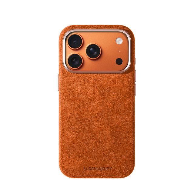 iPhone 17 Pro Max – Alcantara-Hülle – Orange