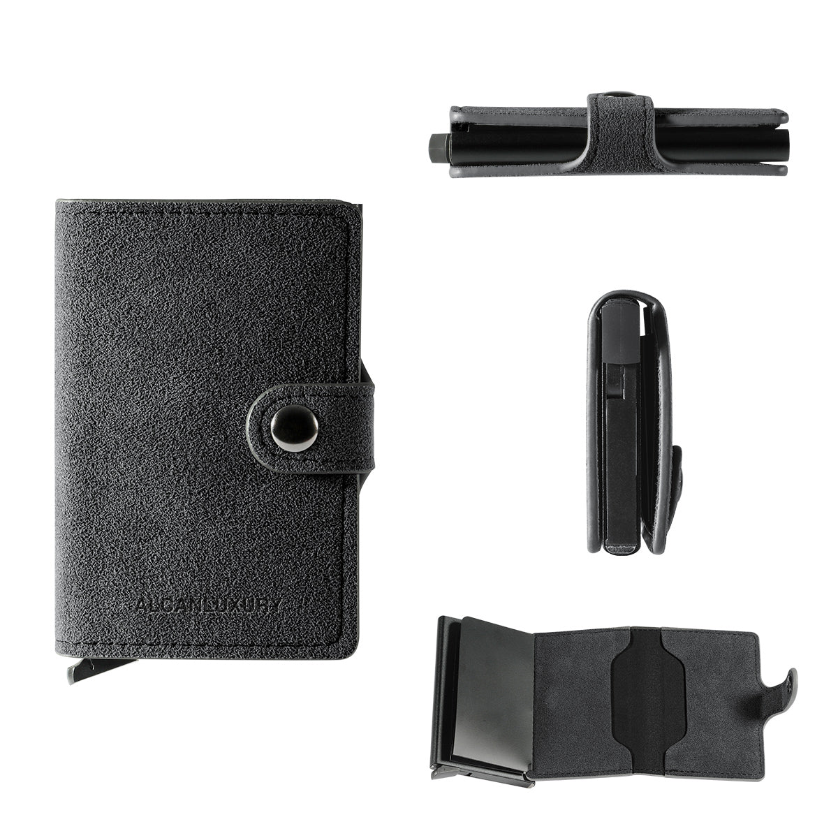 Alcantara Smart Wallet - Space Grey
