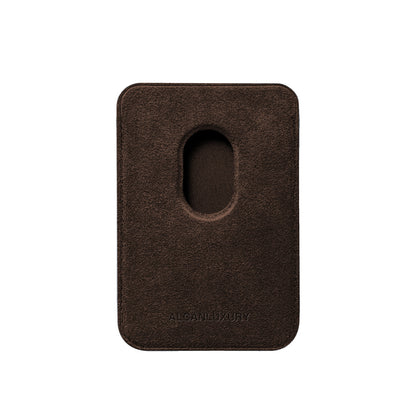 Alcantara MagSafe Wallet - Chocolate Brown