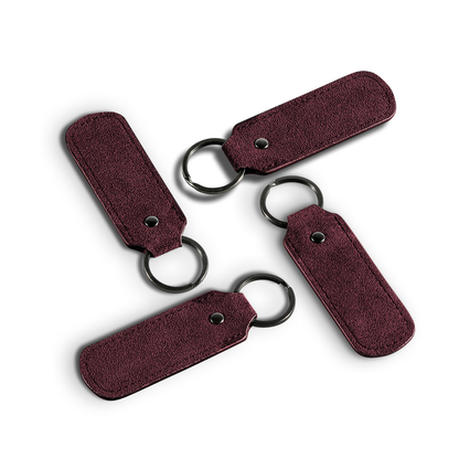 Alcantara Keychain - Wine Red