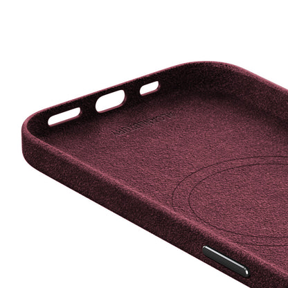 iPhone 15 Pro - Alcantara Case - Wine Red