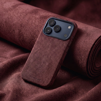 iPhone 17 Pro Max - Alcantara Case - Wine Red