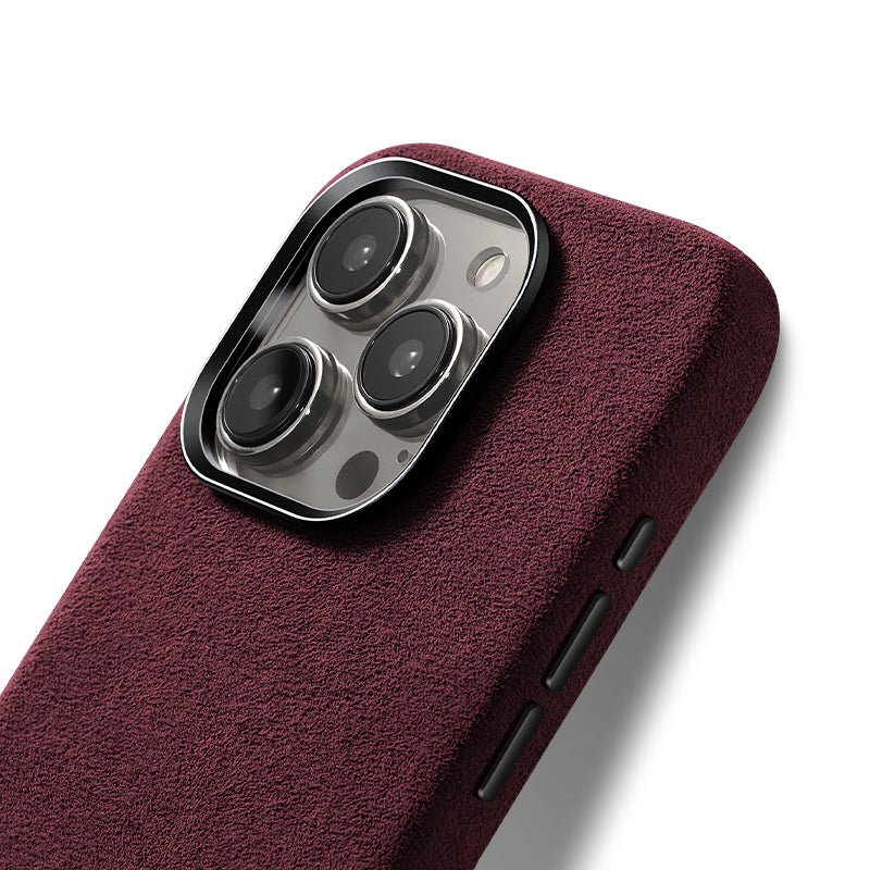 iPhone 15 Pro - Alcantara Case - Wine Red